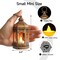 8Pcs Mini Lantern with LED Tealight, Vintage Brown Lanterns Decorative, Hanging Candle Lanterns for Ramadan Wedding Table Centerpiece Indian Diwali Decor, Garden Fairy Party Decorations